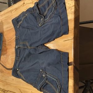 ROCK REVIVAL BLUE CARGO SHORTS